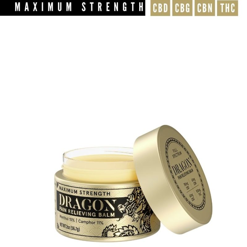 DRAGONPAINRELIEF MAXIMUM STRENGTH GOLD JAR VESSEL OPEN